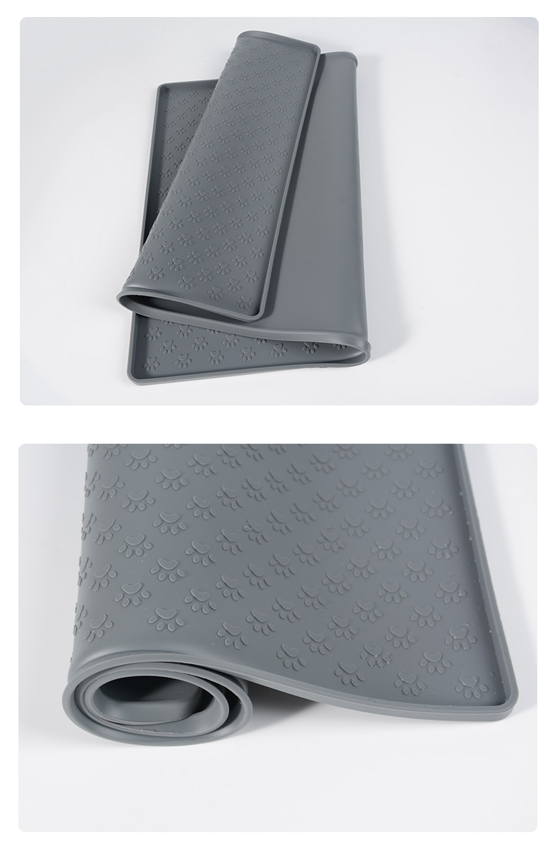Silicone pet leak proof meal mat, dog mat, cat mat, car foldable pet feeding anti spill feeding mat, available for wholesale in stock