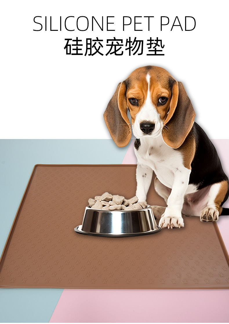 Silicone pet leak proof meal mat, dog mat, cat mat, car foldable pet feeding anti spill feeding mat, available for wholesale in stock